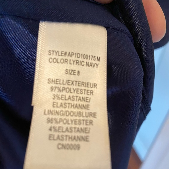 Adrianna Papell Navy cut out silver studded embellished dress - Picture 9 of 13